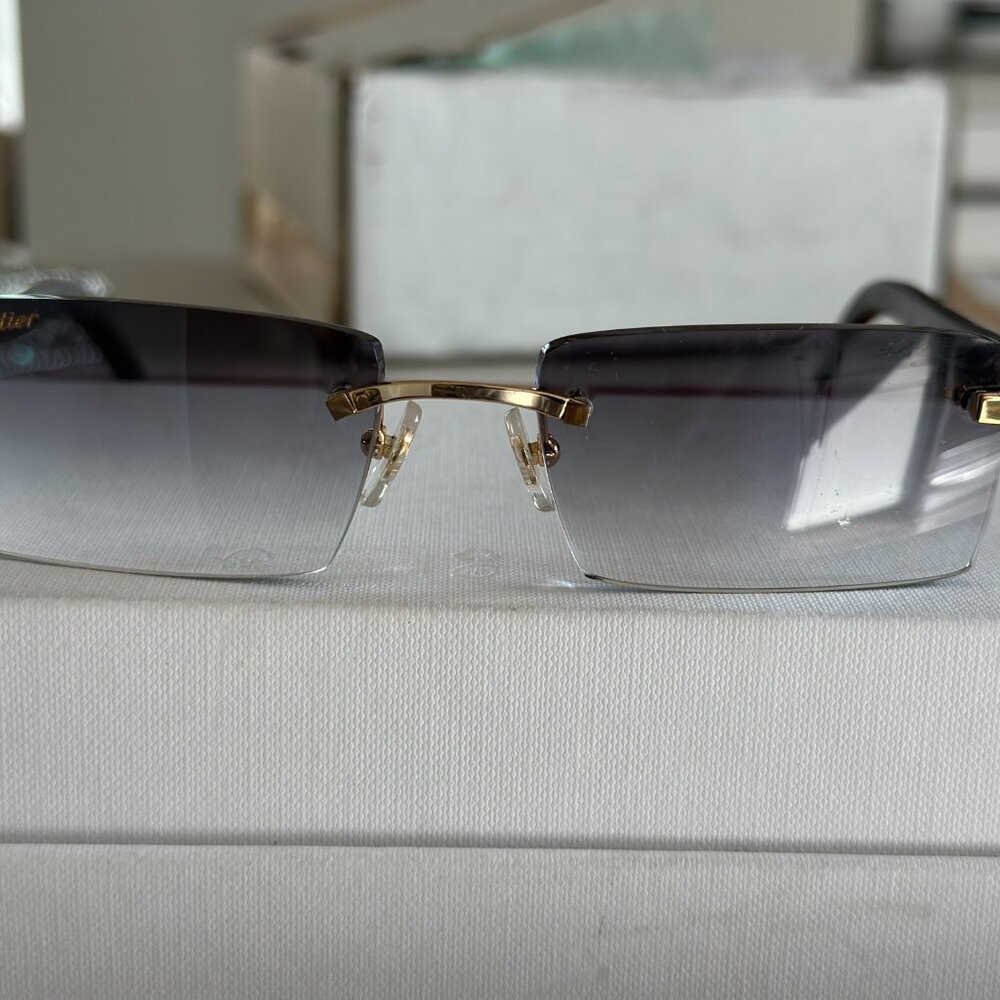 Cartier- Genuine Horn - Buff - Custom Lenses - Picture 4 of 4